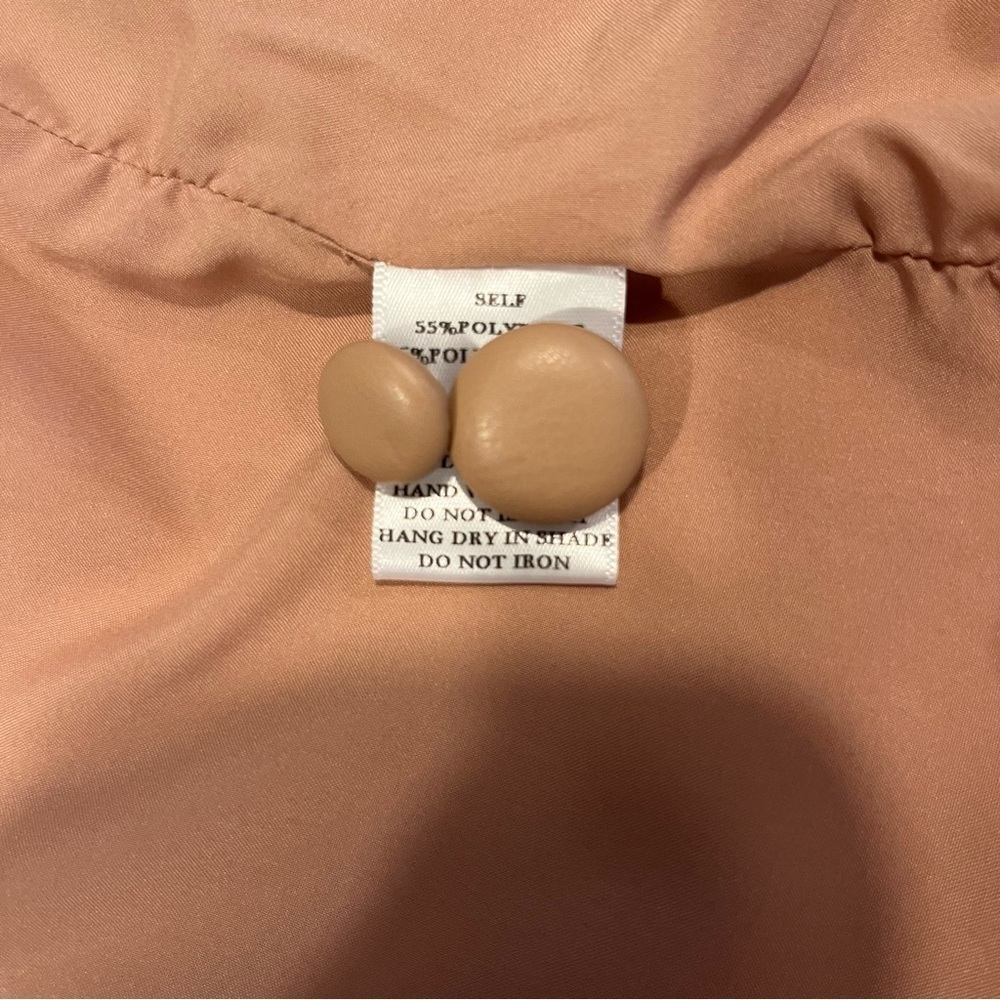 Rosevelvet Taupe Faux Leather Blazer Medium - Picture 13 of 16